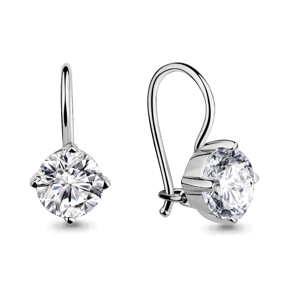 

Серьги из серебра с фианитом Яхонт Ювелирный 175389, 175389