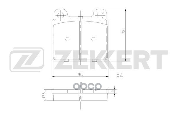 

Колодки Торм. Диск. Передн. Vw Transporter Ii Iii 68- Zekkert bs-1537, BS1537