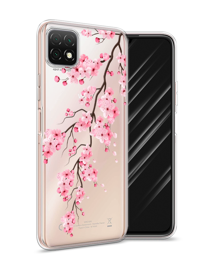 

Чехол Awog на Wiko T3 "Розовая сакура", Разноцветный