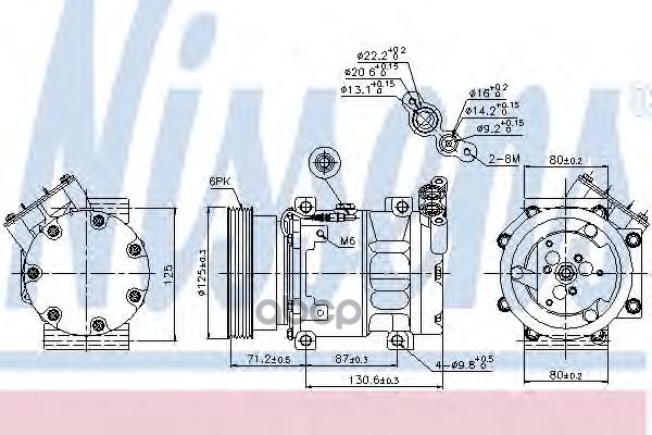 

Компрессор Кондиционера Rеnаulт Lоgаn I (04-) 1.6 I NISSENS 89148