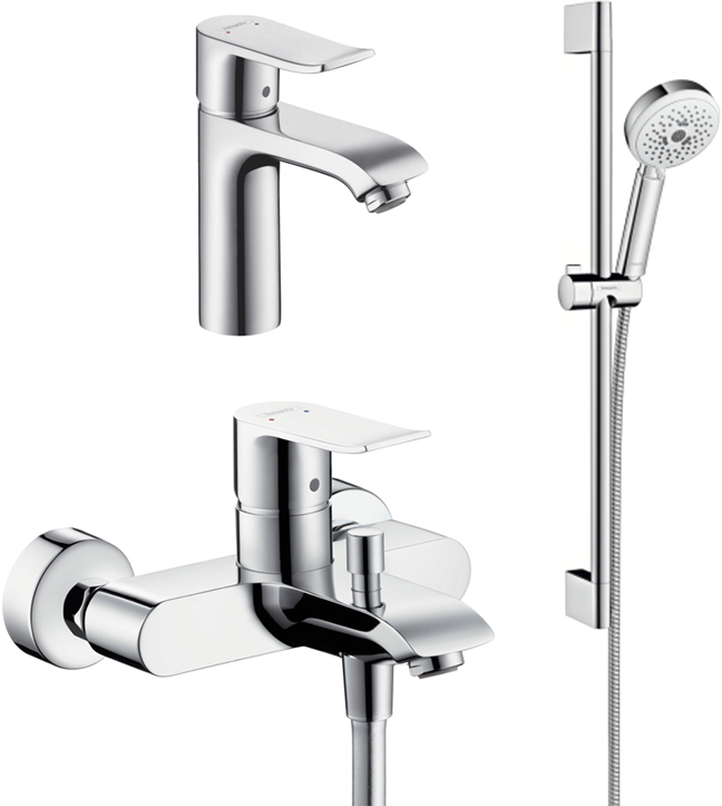 

Комплект для ванной Смеситель Hansgrohe Metris 31480000 для ванны с душем + Смеситель Hans