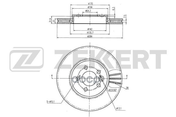 Диск Тормозной Перед. Rover 75 (Rj) 99- Zekkert арт. bs-5811