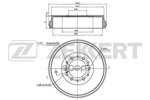 

Барабан Торм. Зад. Toyota Fortuner (N ) 04- Hilux (N ) 01- Zekkert bs-5850, BS5850