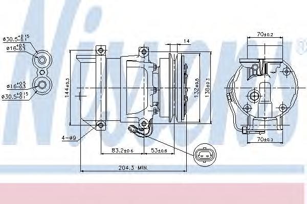 Компрессор Снеvrоlет Lаnоs (Для Dеlрнi) 89108 NISSENS 89108