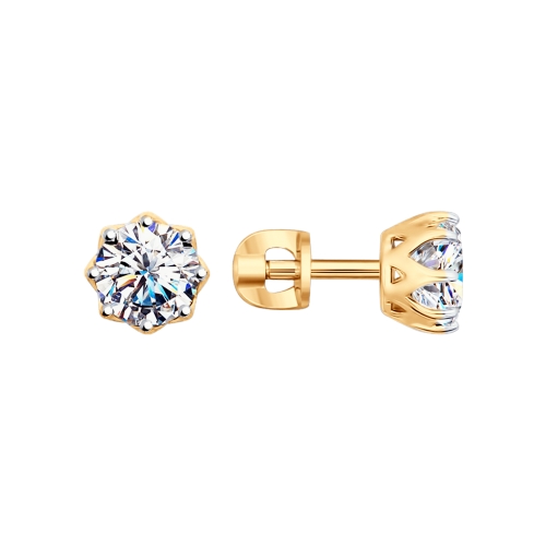 

Серьги-пусеты из серебра ЯХОНТ Ювелирный 176132, Swarovski, 176132