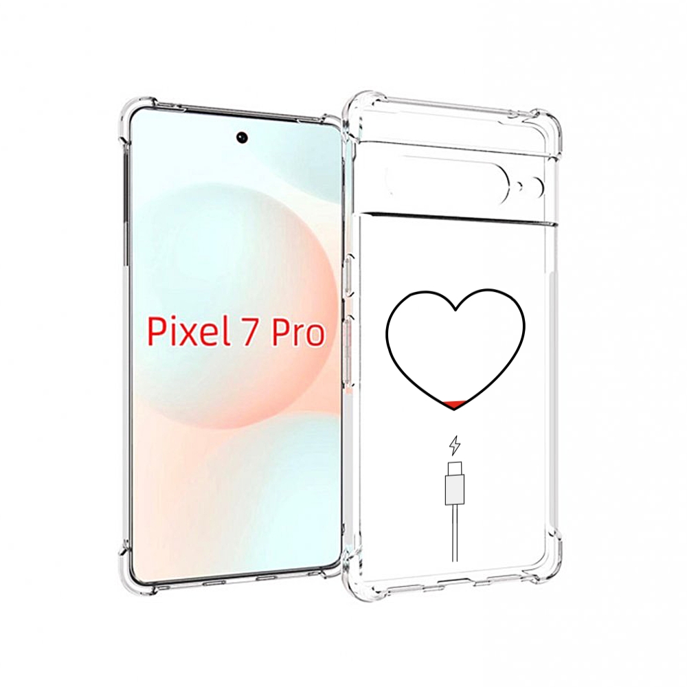 

Чехол Mypads Зарядка-Сердца Для Google Pixel 7 Pro, Прозрачный, Tocco