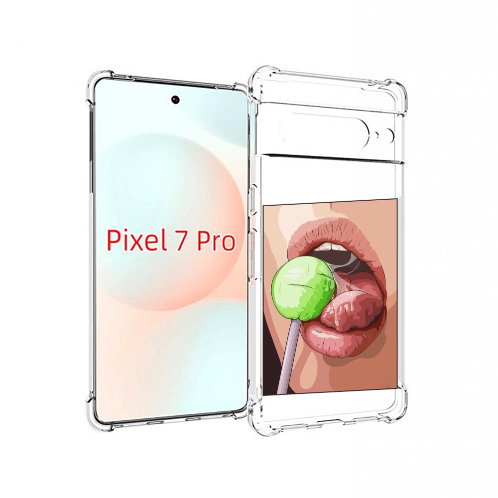 

Чехол Mypads Зеленый-Чупа-Чупс Женский Для Google Pixel 7 Pro, Прозрачный, Tocco