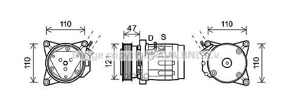 Компрессор Кондиционера Chevrolet Captiva  Opel Antara Ava арт. ctk036