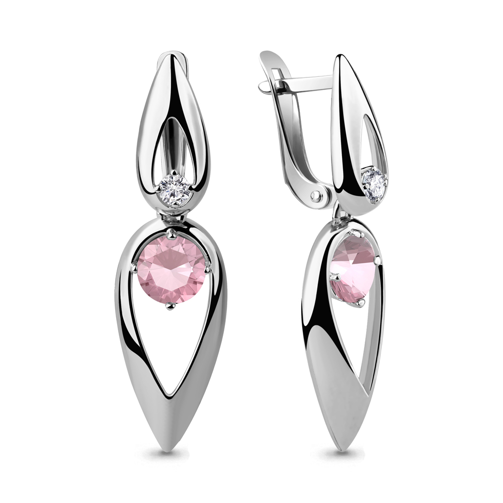 

Серьги из серебра с фианитом Яхонт Ювелирный 177574, 177574