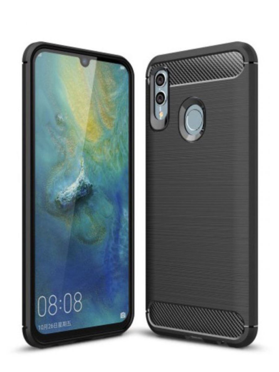 

Brodef Carbon Силиконовый чехол для Honor 10 lite/P Smart 2019 Черный