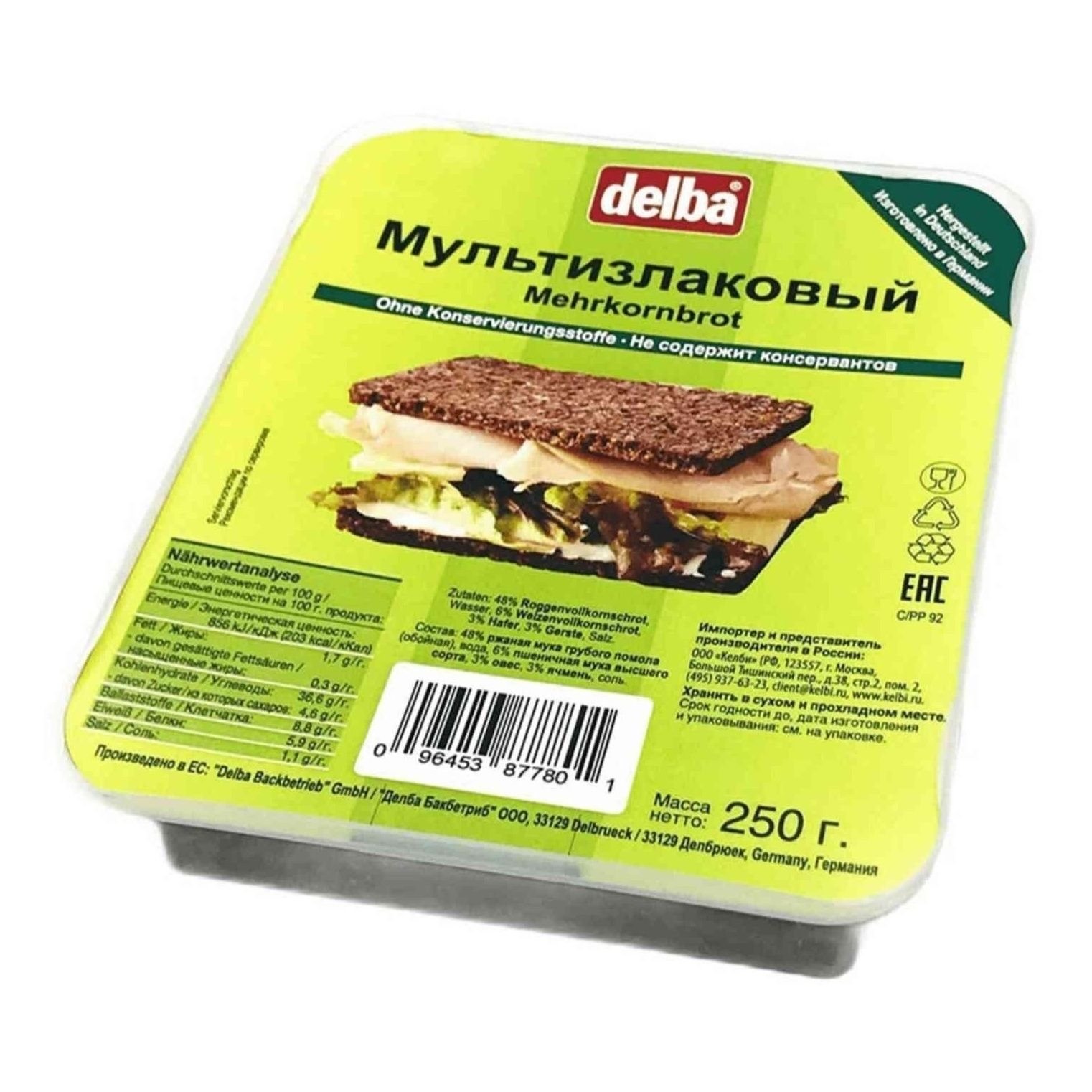 Хлеб Delba Мультизлаковый 250 г