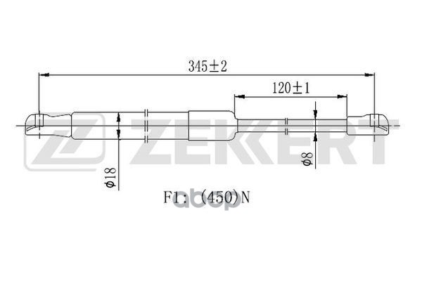 

Пружина Газовая Капота Bmw X1 (E84) 09- Zekkert арт. GF2440