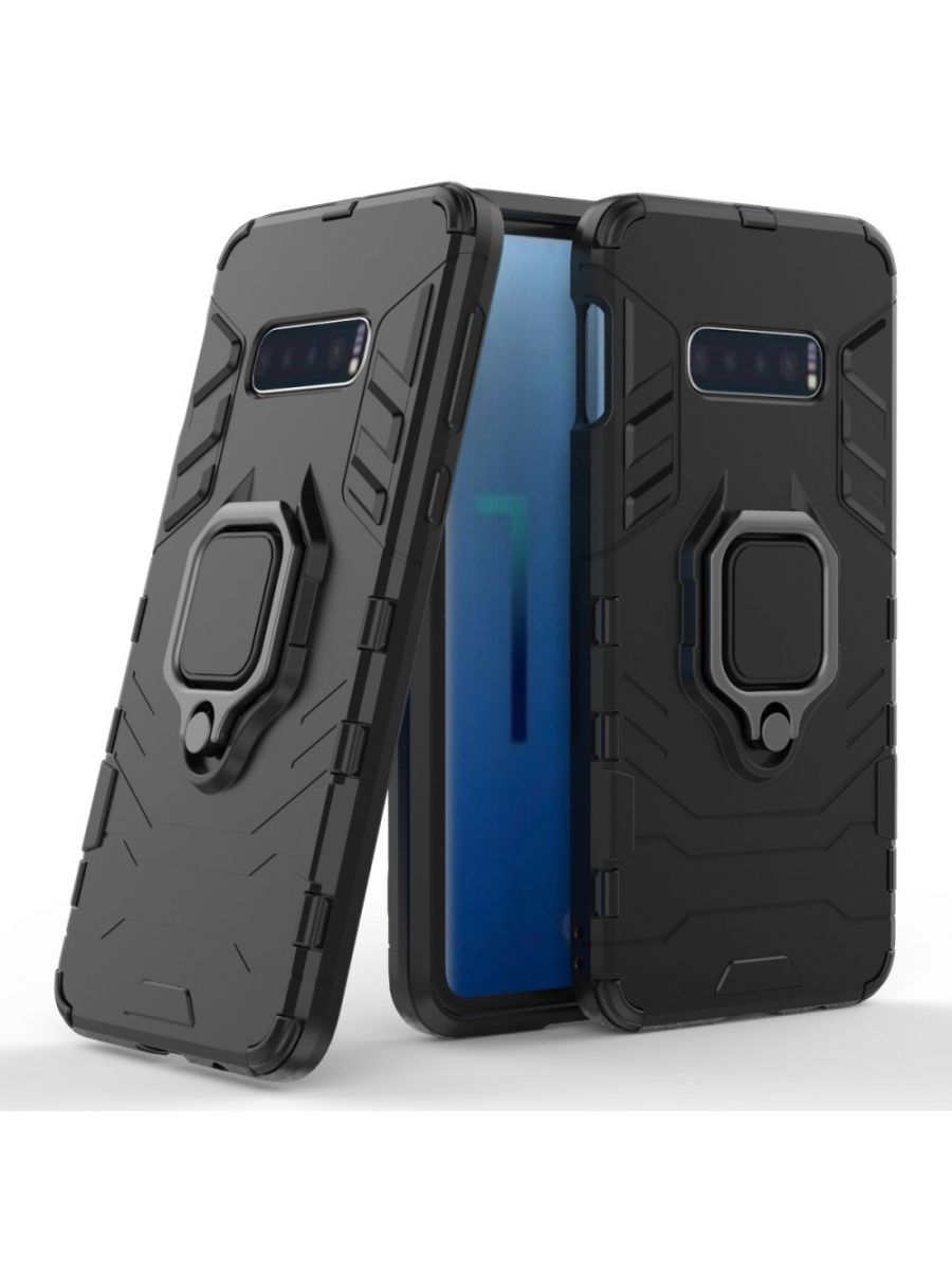 

Brodef Ring Противоударный чехол с кольцом для Samsung Galaxy S10e черный