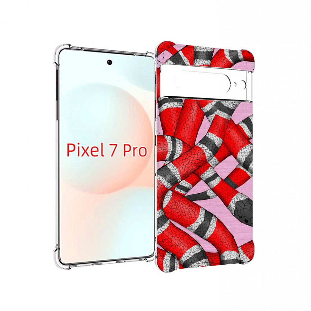 

Чехол Mypads Змея-Красно-Черно-Белый Для Google Pixel 7 Pro, Прозрачный, Tocco