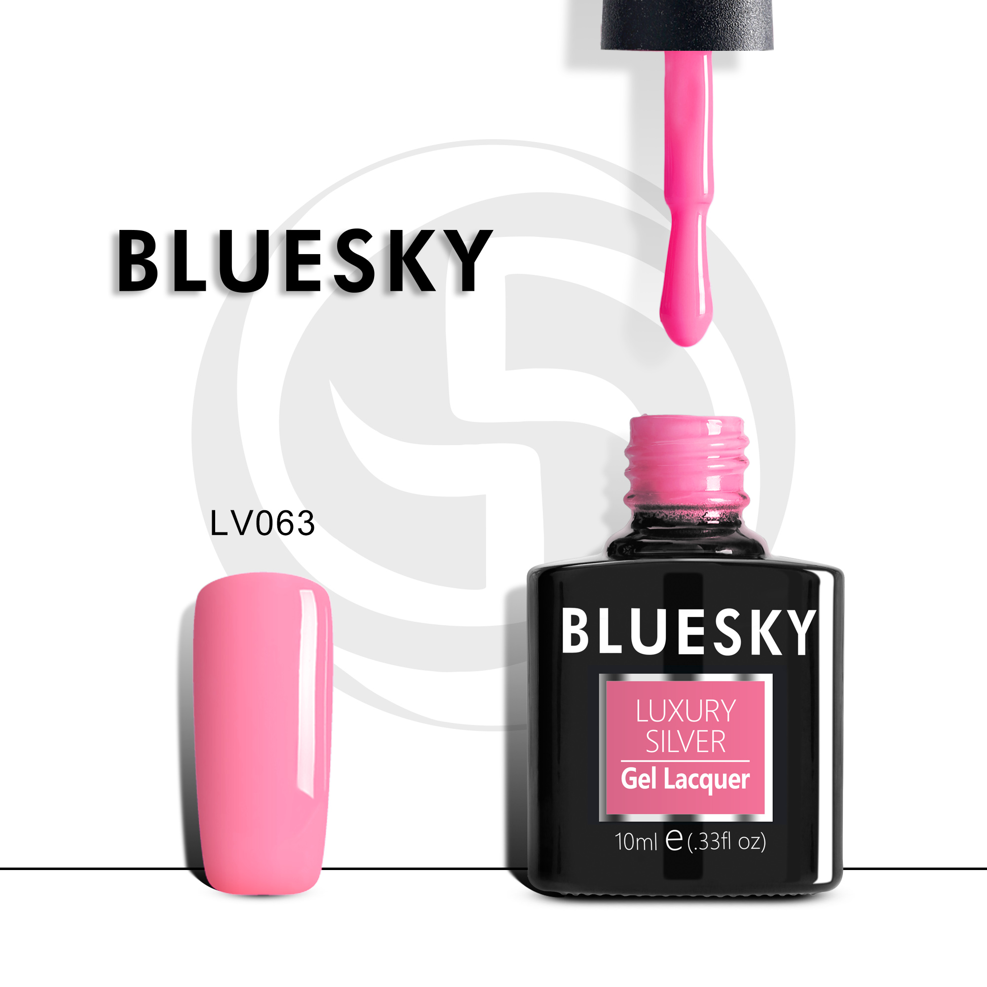 

Гель-лак №063 Luxury Silver 10 мл, BLUESKY