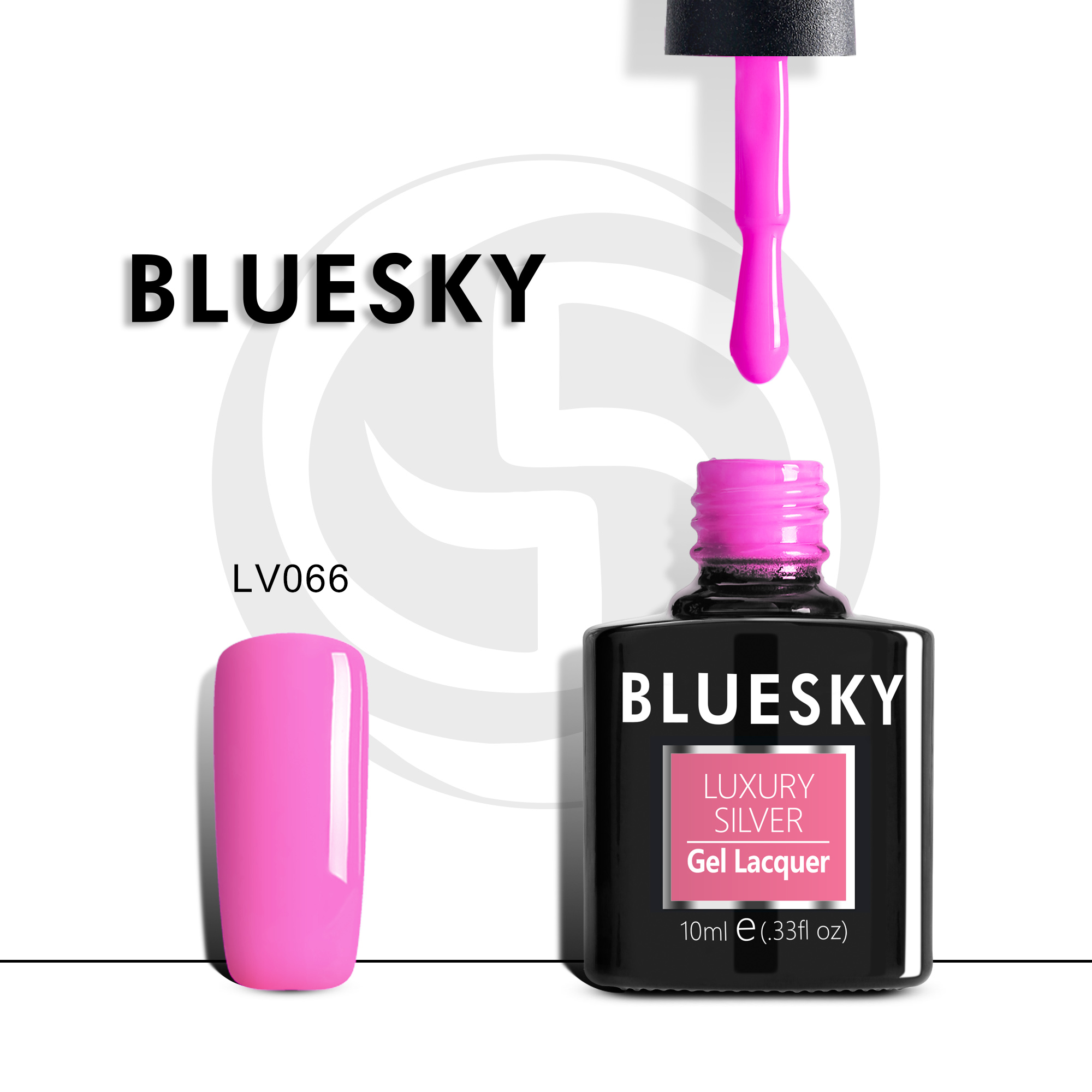 

Гель-лак №066 Luxury Silver 10 мл, BLUESKY