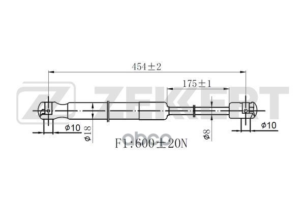 

Пружина Газовая Багажника Toyota Avensis (T220) 97- Zekkert арт. GF2283