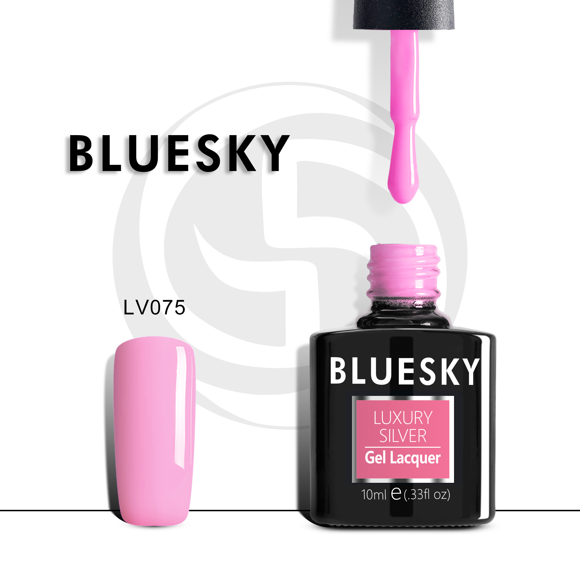 

Гель-лак №075 Luxury Silver 10 мл, BLUESKY