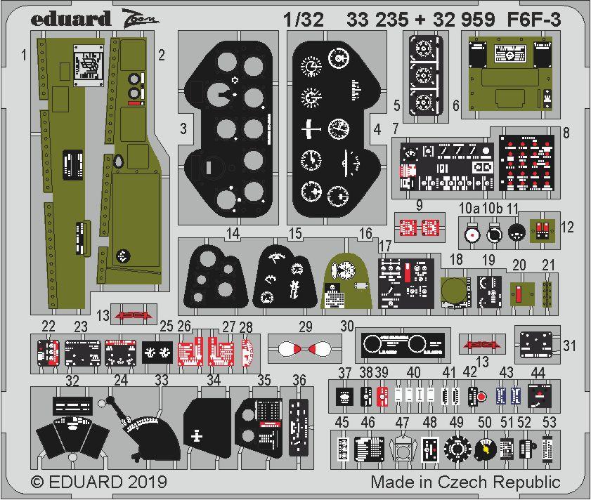 

Фототравление Eduard 32959 F6F-3 1/32