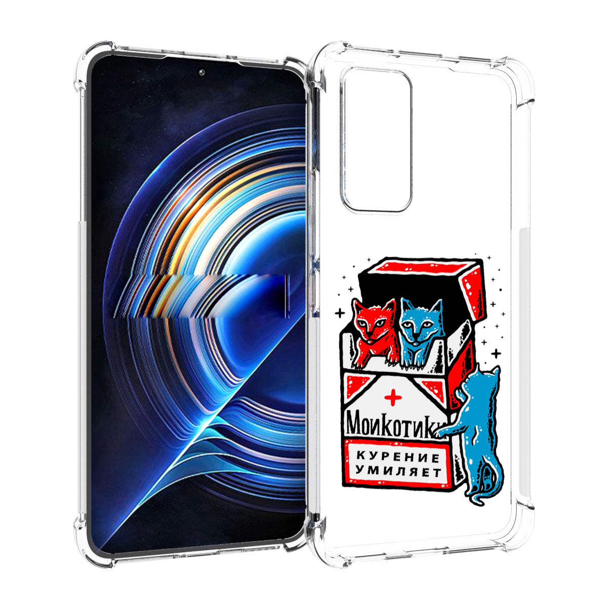 

Чехол MyPads красно-синие-коты для Tecno Camon 19 Neo, Прозрачный, Tocco