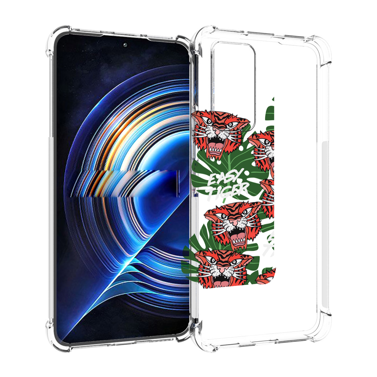 

Чехол MyPads красные-тигры для Tecno Camon 19 Neo, Прозрачный, Tocco