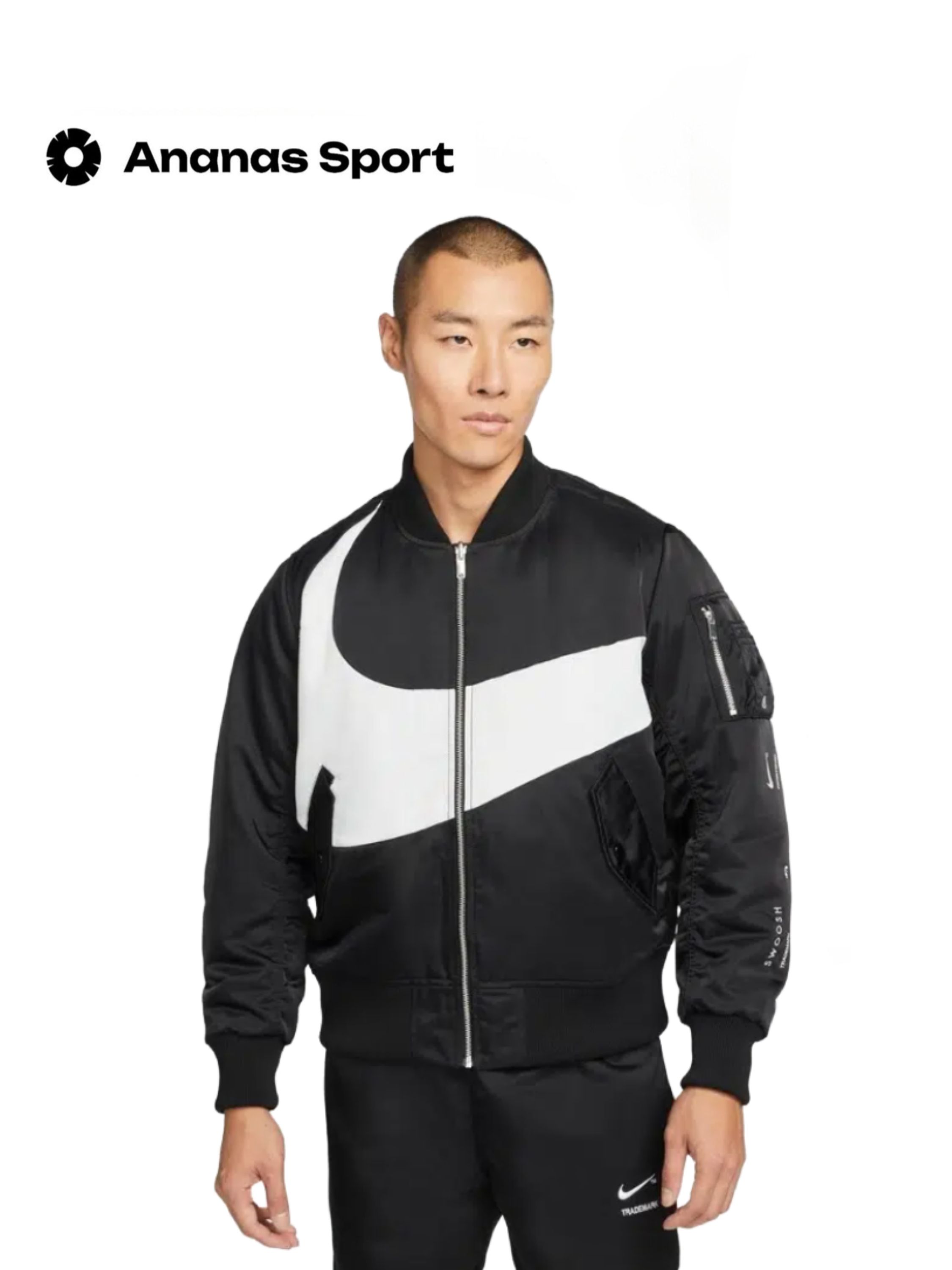 

Бомбер мужской Nike DD6056-010 черный M, DD6056-010