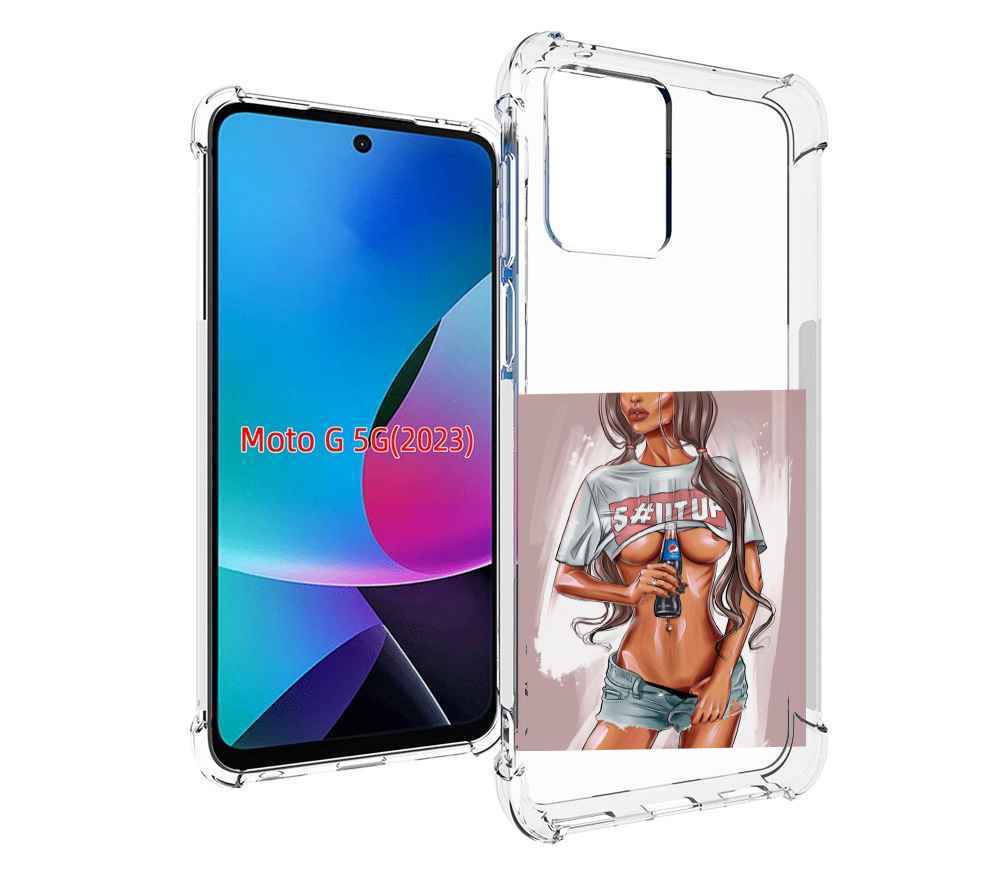 

Чехол MyPads стройная-девушка-с-пепси женский для MOTO G 5G 2023, Tocco