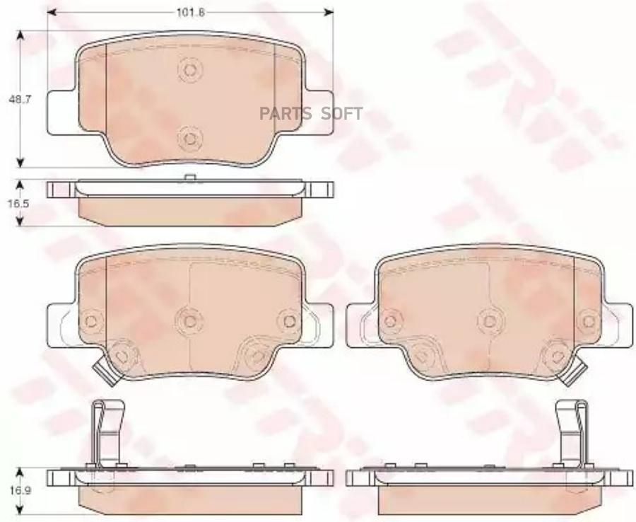 

Колодки дисковые задние toyota verso 1.6/1.8/2.0-2.2d-4d 09> Gdb3547