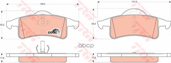 

Колодки дисковые з. jeep grand cherokee 4.0/4.7/2.7c Gdb4127 =758 00=fdb1524 [05011970aa]