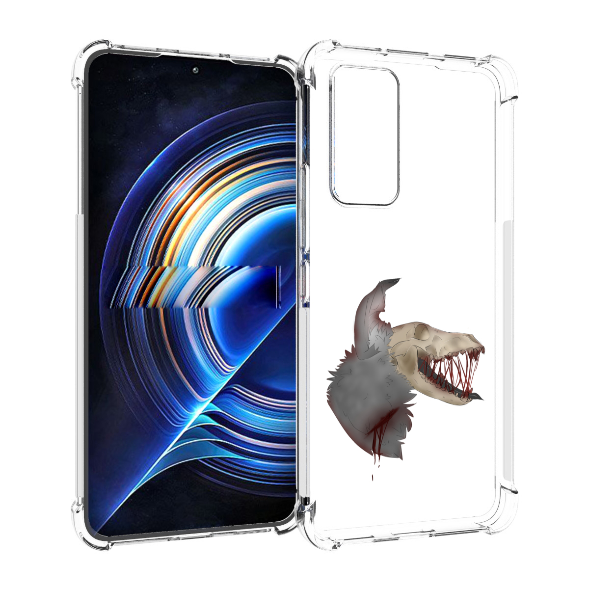 

Чехол MyPads кровавый-череп для Tecno Camon 19 Neo, Прозрачный, Tocco