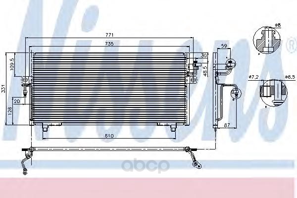 фото Радиатор кондиционера nissens 94299