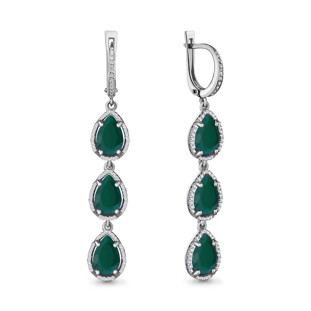 

Серьги из серебра с агатом Яхонт Ювелирный 178368, 178368