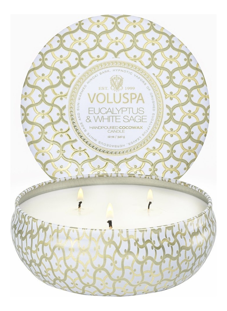

VOLUSPA Ароматическая свеча Eucalyptus & White Sage (Эвкалипт и белый шалфей), 398533