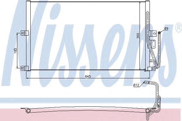 

Радиатор Кондиционера [610Х368] NISSENS 94653