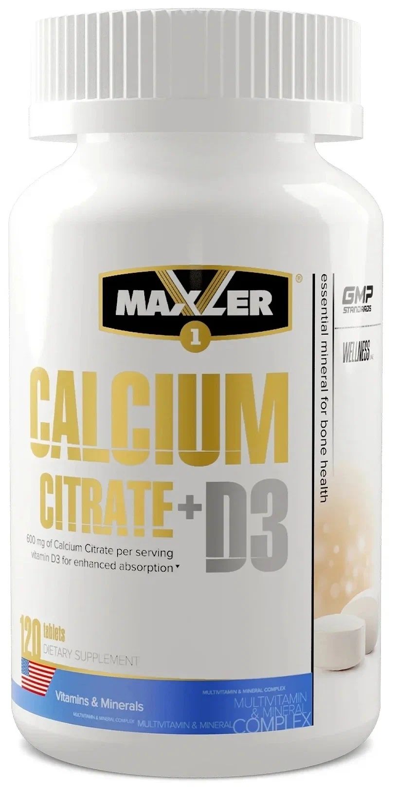 

Maxler Calcium Citrate + D3 (120 таб.)
