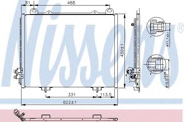 

Радиатор Кондиционера [580Х478] NISSENS 94285