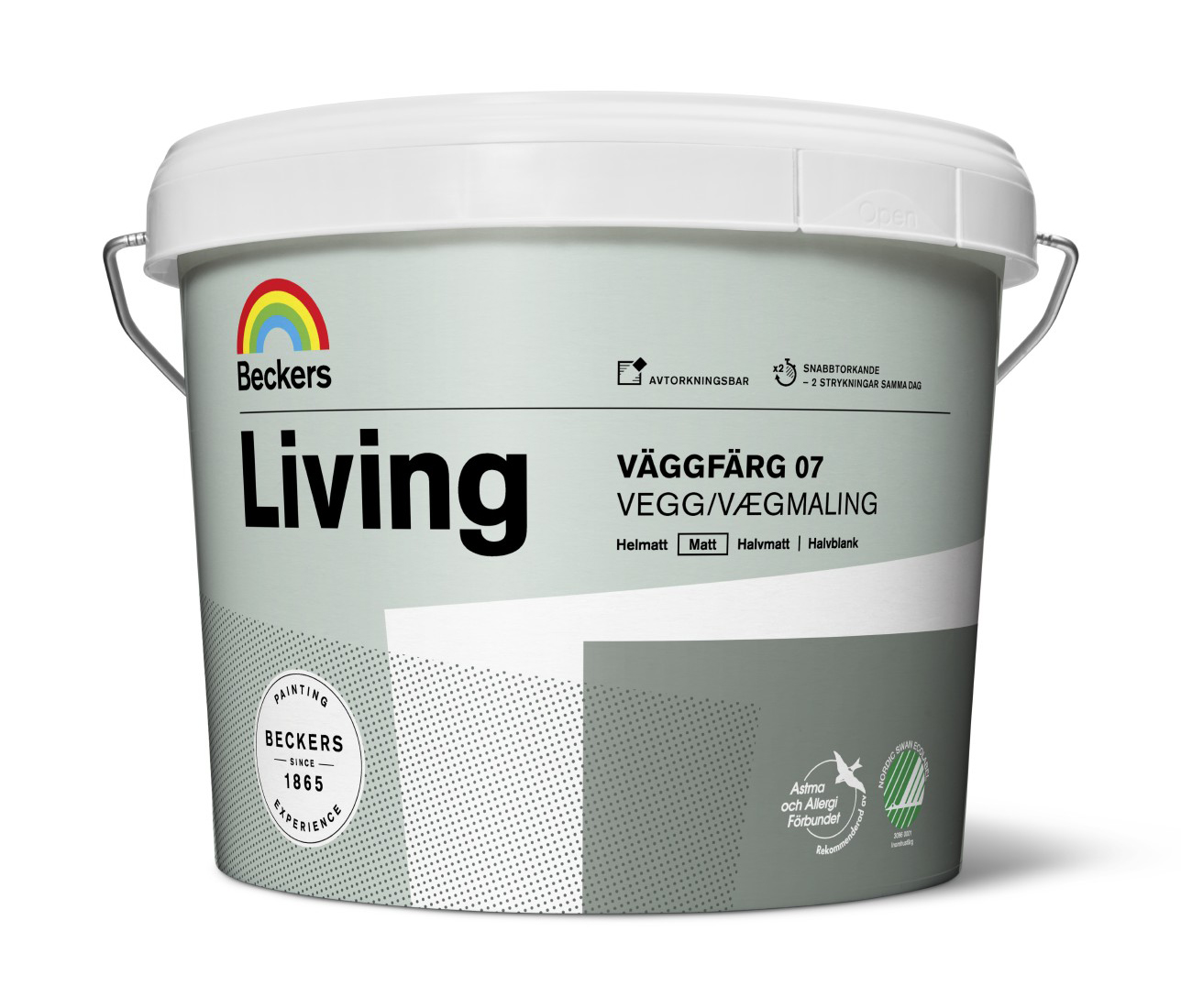 фото Краска матовая для стен и потолков beckers living vaggfarg 07 база а 2,7 л