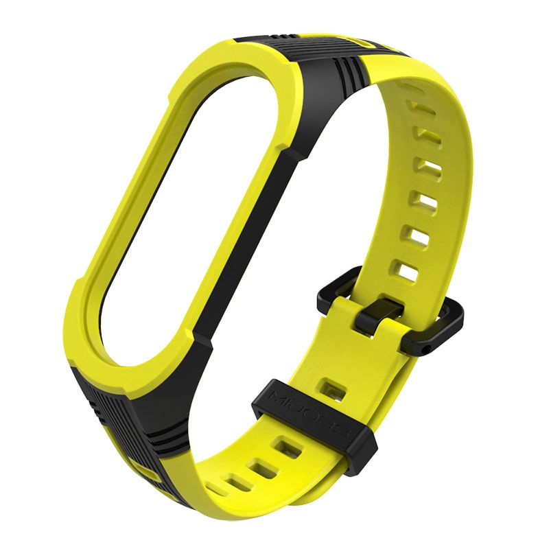 

Ремешок Mijobs Silica Gel-Color для Xiaomi Mi Band 5 / Mi Band 5 NFC (желтый/черный), Silica Gel-Color