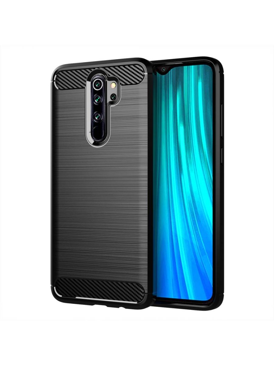 

Brodef Carbon Силиконовый чехол для Xiaomi Redmi Note 8 Pro Черный