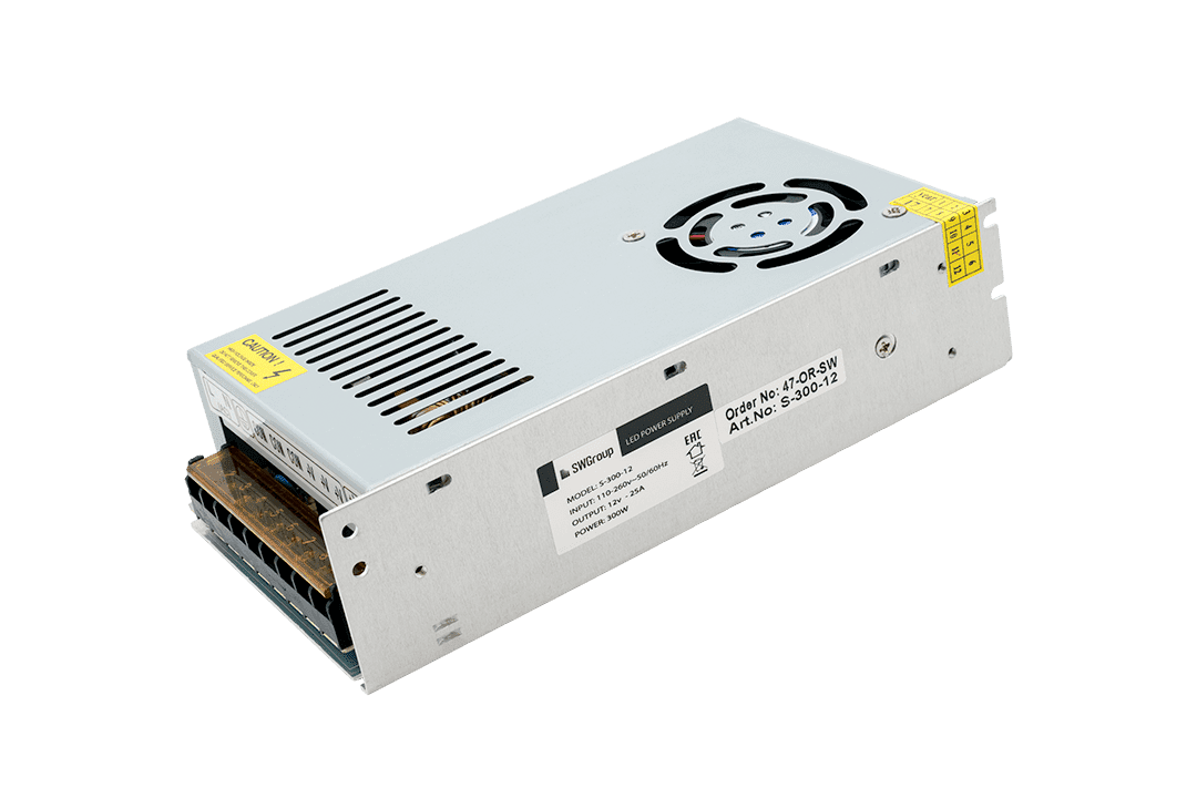 фото Блок питания для светодиодов 220/12v 300w, ip20 сетка swgroup