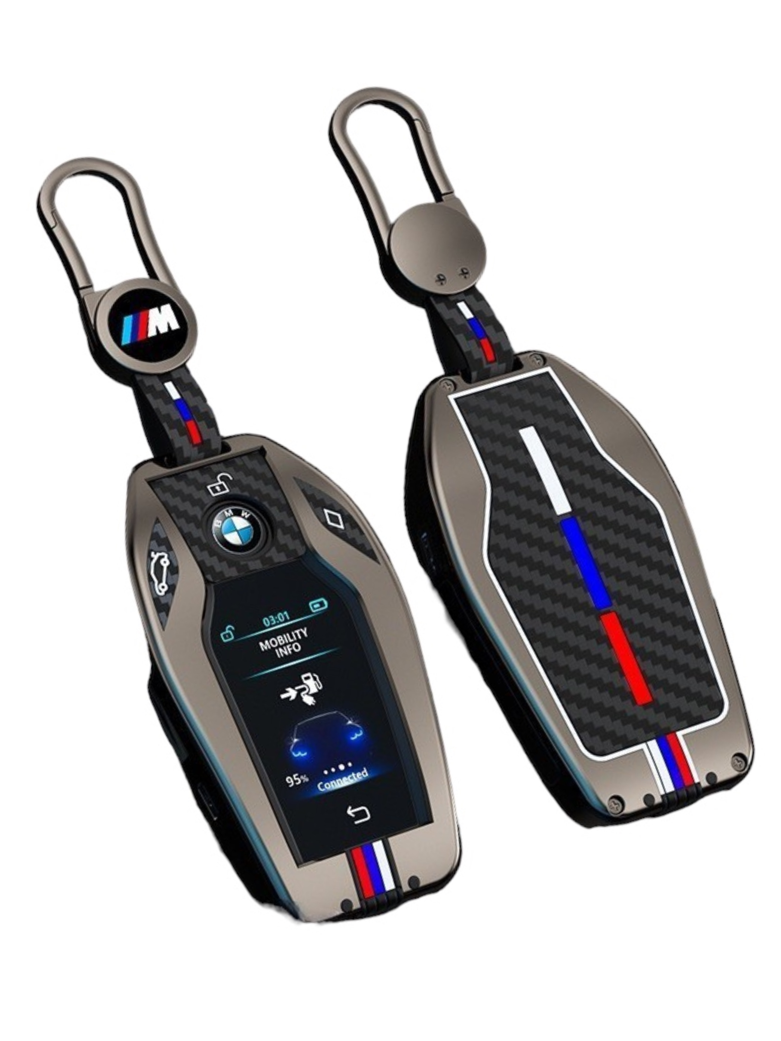 Чехол для ключа T-Carbon forsmart smartforBMWbrownCarbon смарт ключа BMW БМВ черный титан