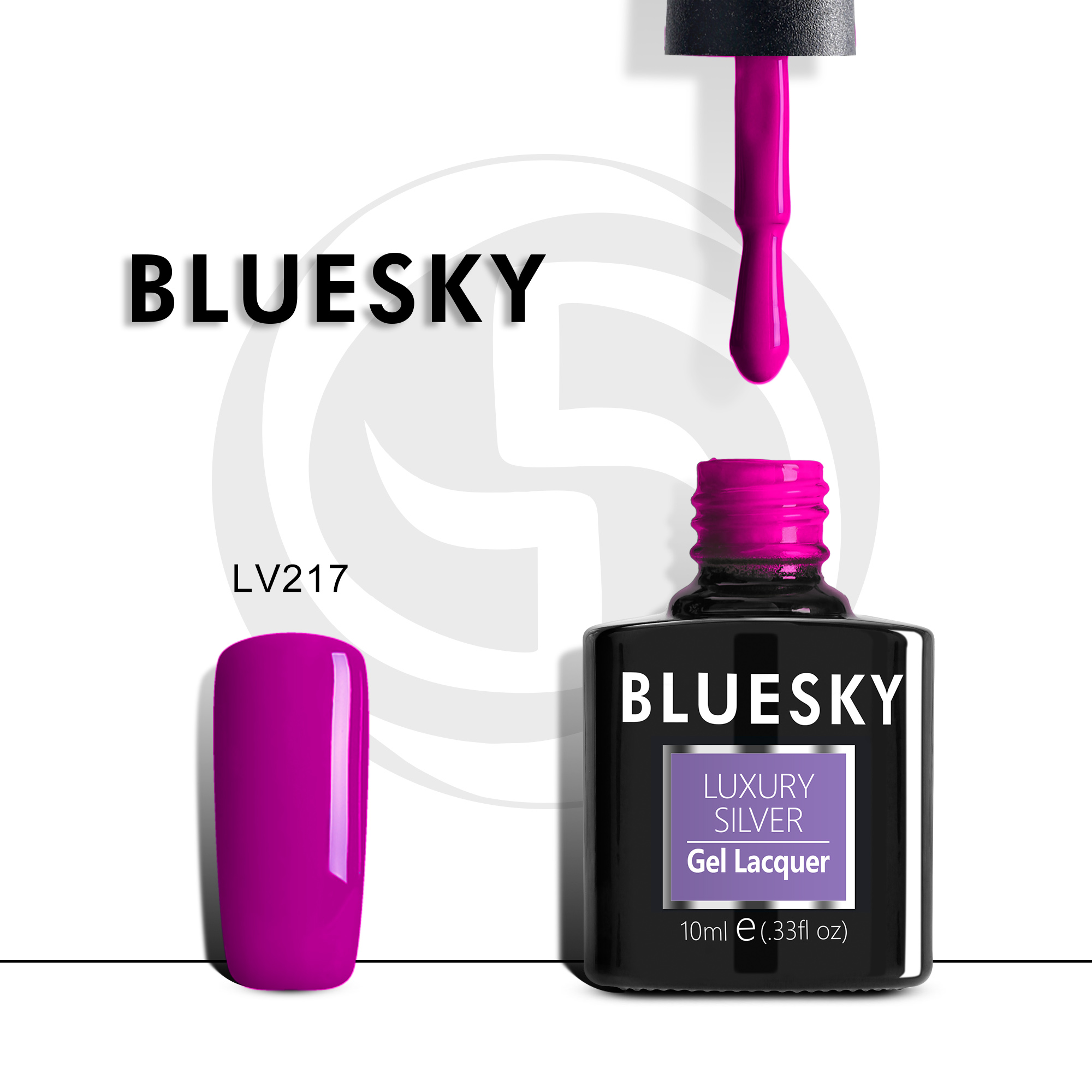 

Гель-лак №217 Luxury Silver 10 мл, BLUESKY