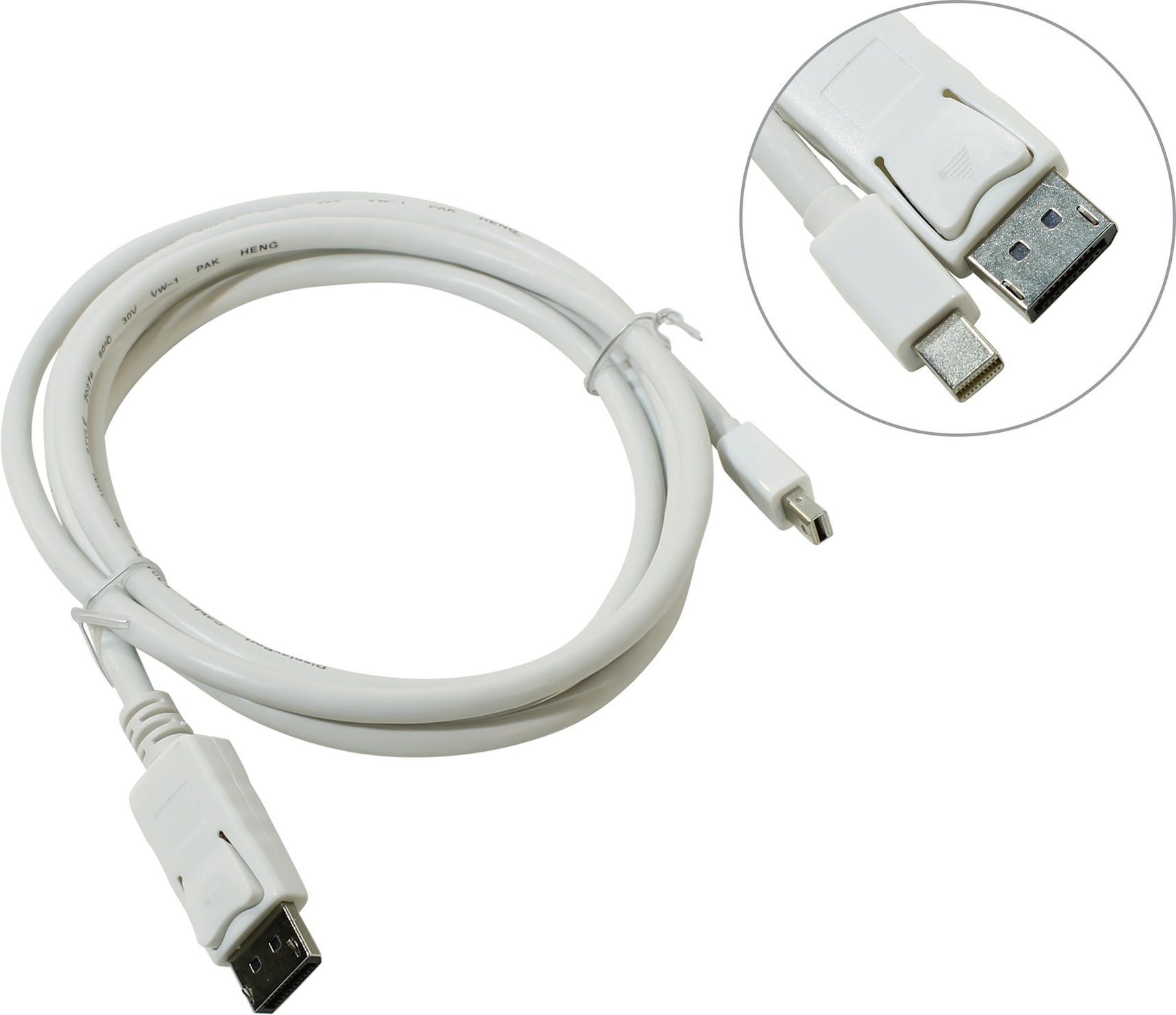 фото Кабель telecom displayport-mini displayport, m-m white (ta681)