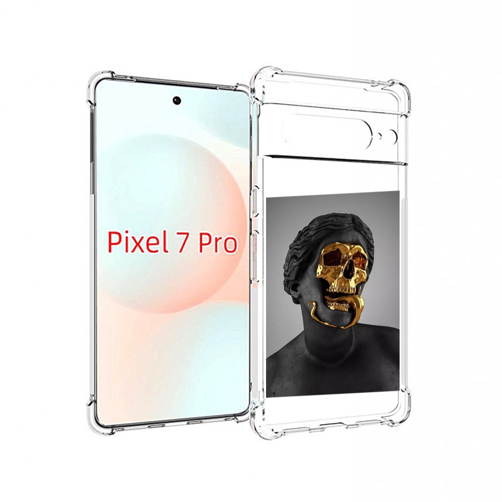 

Чехол Mypads Золотой Череп В Статуе Для Google Pixel 7 Pro, Прозрачный, Tocco
