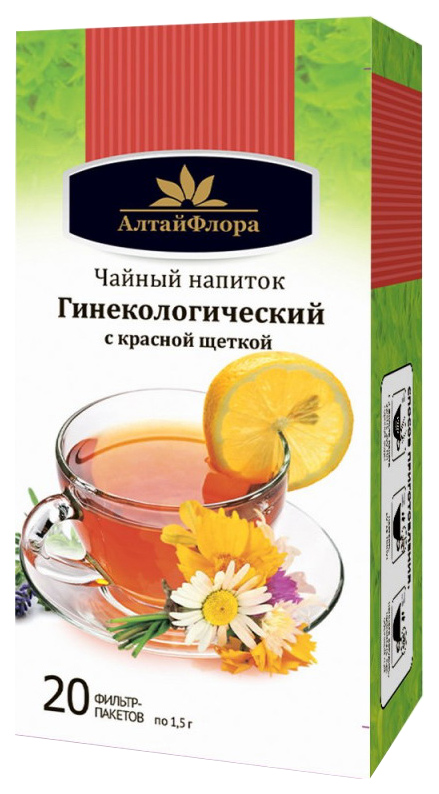 

Чайный напиток Гинекологический с красной щеткой 20 ф п * 1,5 г АлтайФлора, Гинекологический с красной щеткой