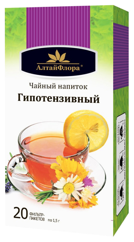 

Чайный напиток Гипотензивный 20 ф п * 1,5 г АлтайФлора, Гипотензивный