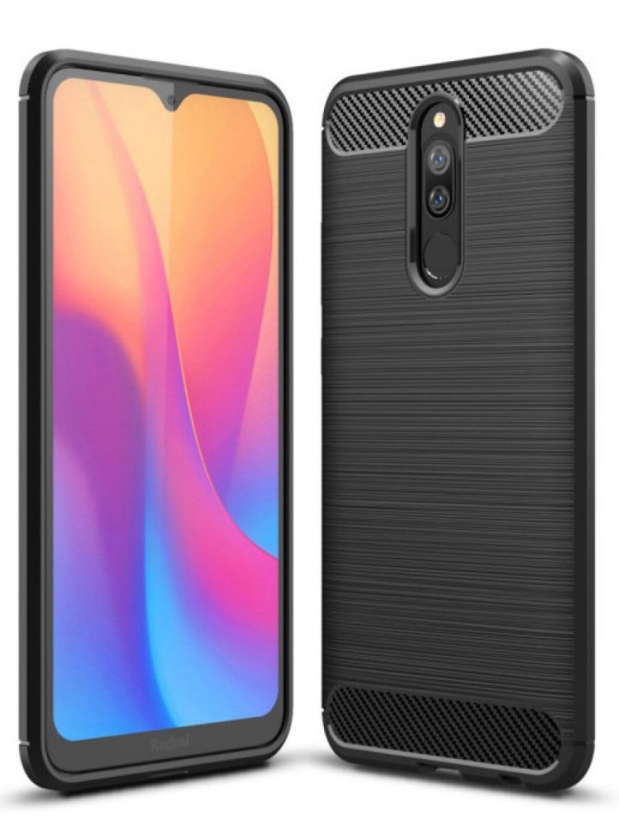 

Brodef Carbon Силиконовый чехол для Xiaomi Redmi 8 Черный