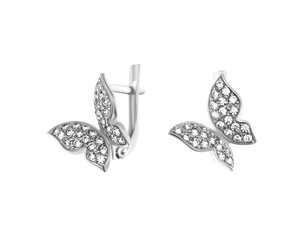 

Серьги из серебра ЯХОНТ Золотой 180923, фианит, 180923