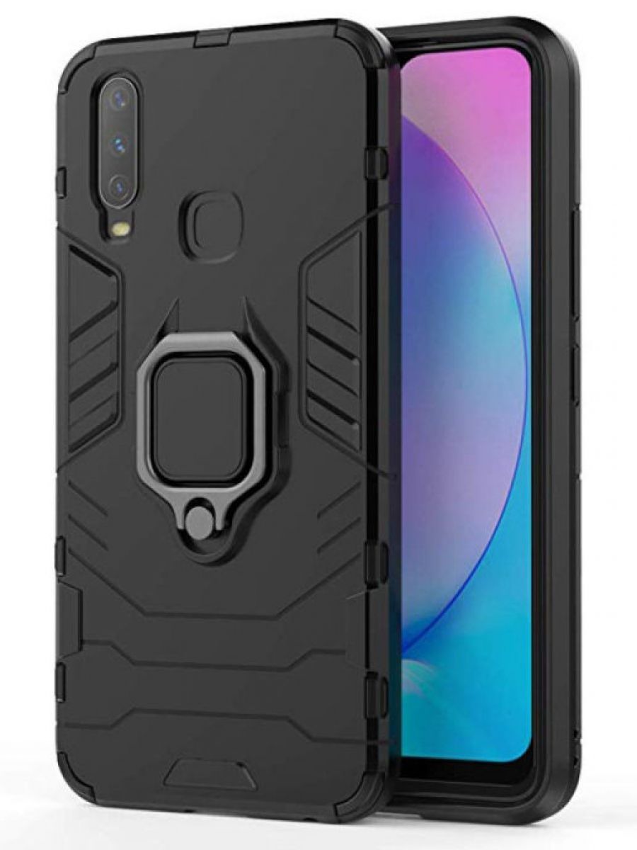 

Brodef Ring Противоударный чехол с кольцом для Vivo Y12/Y15/Y17 черный