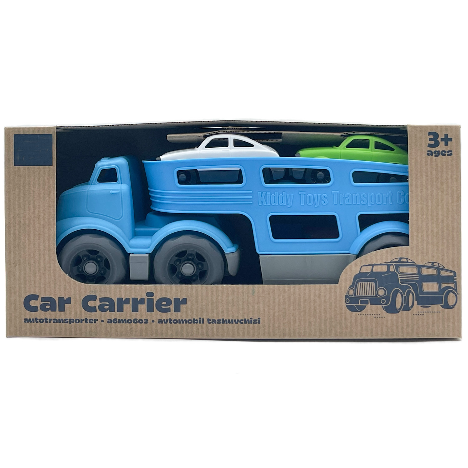 Автовоз с машинками Нижегородская игрушка Car Hauler Трейлер №2, синий трейлер с машинками в коробке pt2037